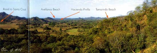 Vue des terrains de santa rosa, costa rica